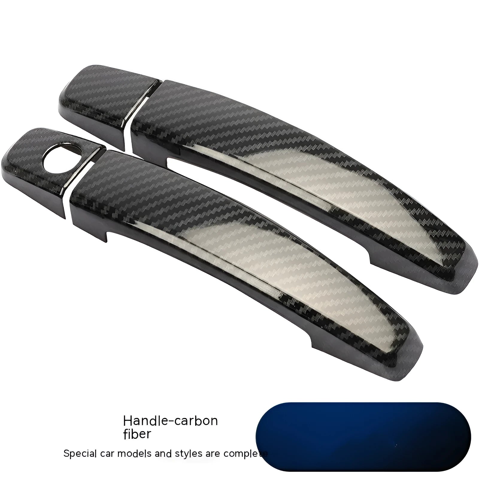 Carbon fibre pattern door handle cover for Opel Vauxhall Astra H and J models 2004 to 2015.