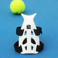 White tennis toss trainer 12cm height for serving practice on tennis court