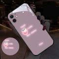 Voice-activated luminous iPhone case with painted daisy designs in TPU protective shell