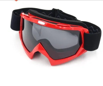 Adult anti-twist anti-fall sports goggles with TPU full frame in bright black transparent film, model MT003