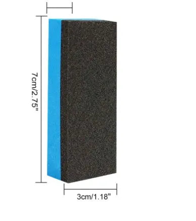 Car rust remover spray bottle with blue square sponge applicator for automotive iron powder treatment