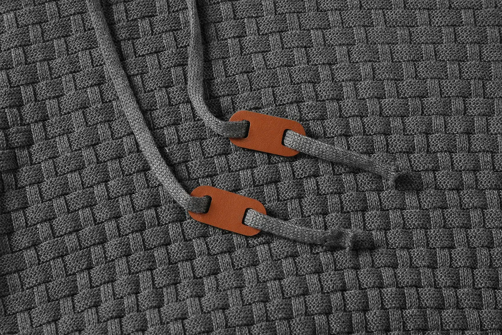 A men's hooded sweatshirt in a cotton and polyester blend, shown in one of nine available colours.