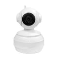 White ABS wireless smart dome camera with PTZ shaking head and 2MP lens for indoor monitoring