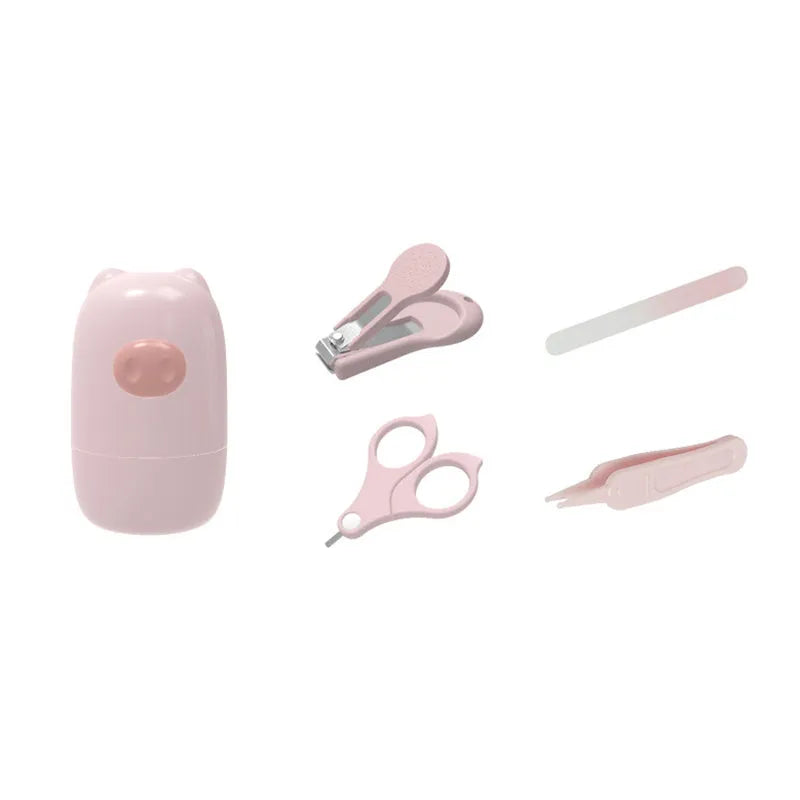 Baby nail clippers set for newborns in silicone, plastic and stainless steel with animal design options