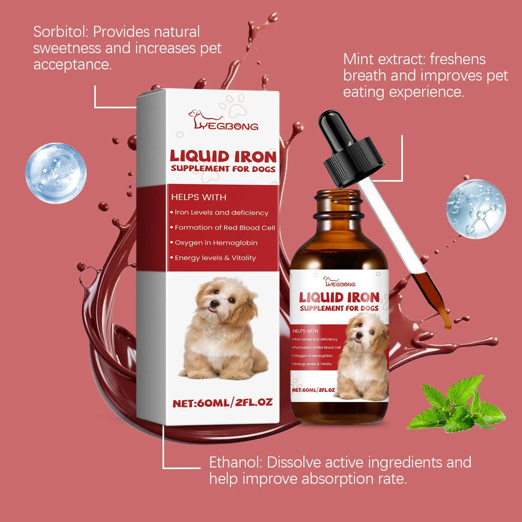 60ml pet dog syrup bottle with mild ingredient supplement formula