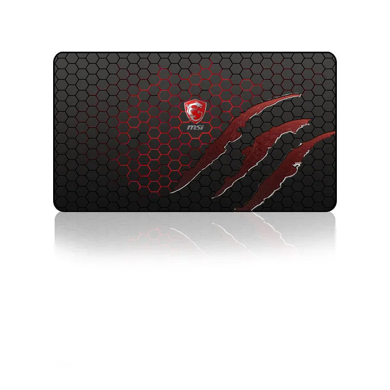 Thicken custom overlocked oversized mouse pad with cloth surface and non-slip rubber base on desk