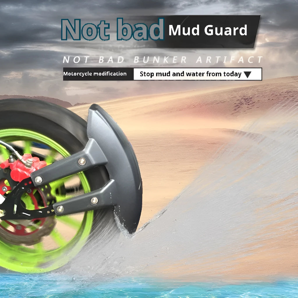 Black universal motorcycle modification lengthened rear mudguard fender
