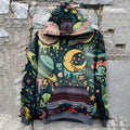 Men's polyester fleecy hoodie, long sleeve pullover with round neck, six print styles, sizes S to 6XL