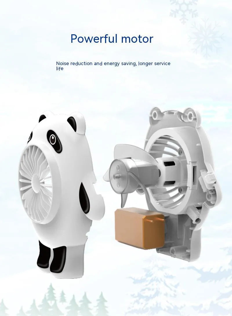 USB charging mute cute plastic fan with keychain option for portable cooling
