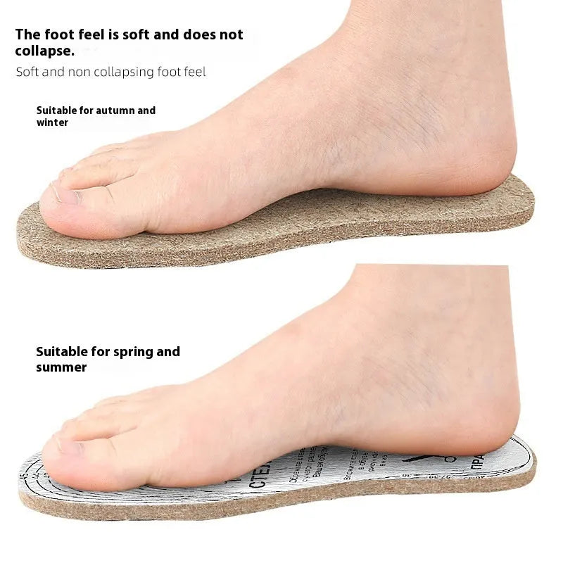 Thick wool carpet insoles 6.5mm flat aluminized paper shock absorbing for shoes