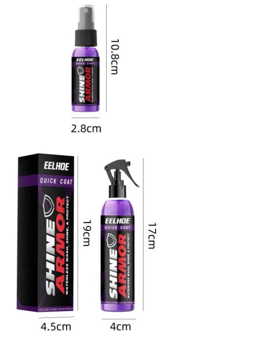 Automobile nano coating spray wax bottle in 30ml, 100ml, and boxed 100ml options for car maintenance