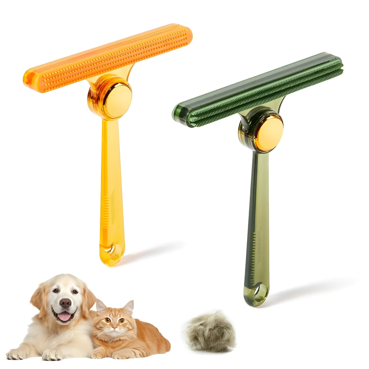 Manual fabric shaver for removing pilling from wool coats and sweaters, AS+TPE construction, 12x14.5x1.5cm, in green colour