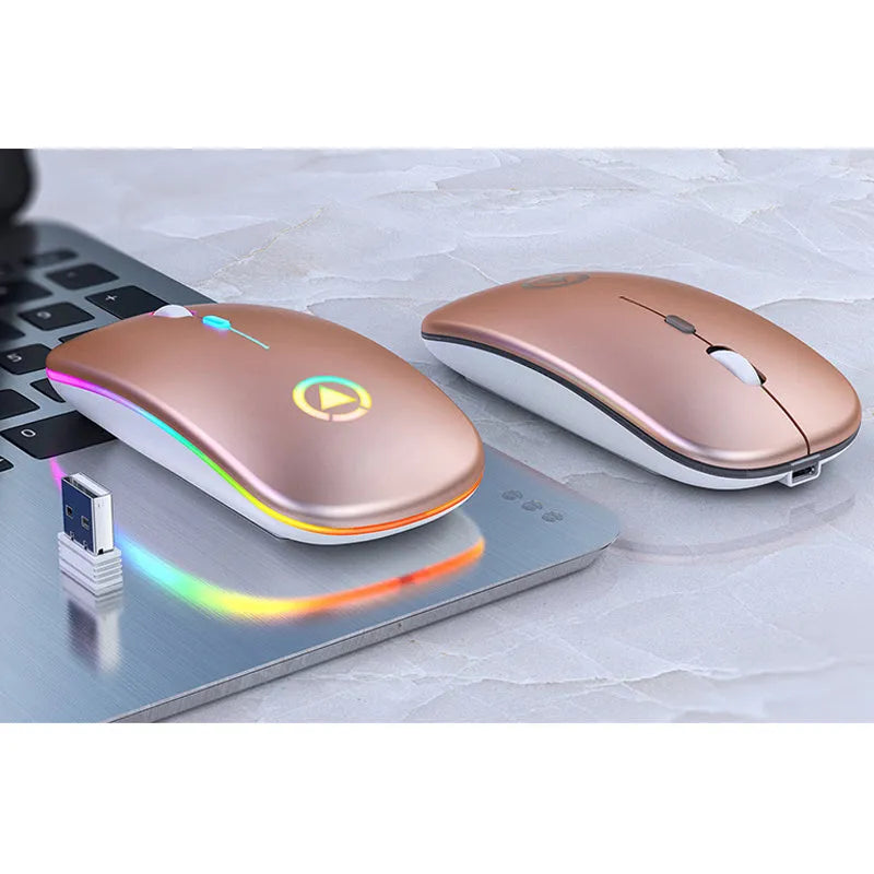 A2 wireless charging bluetooth mouse in matte black with scroll wheel and buttons