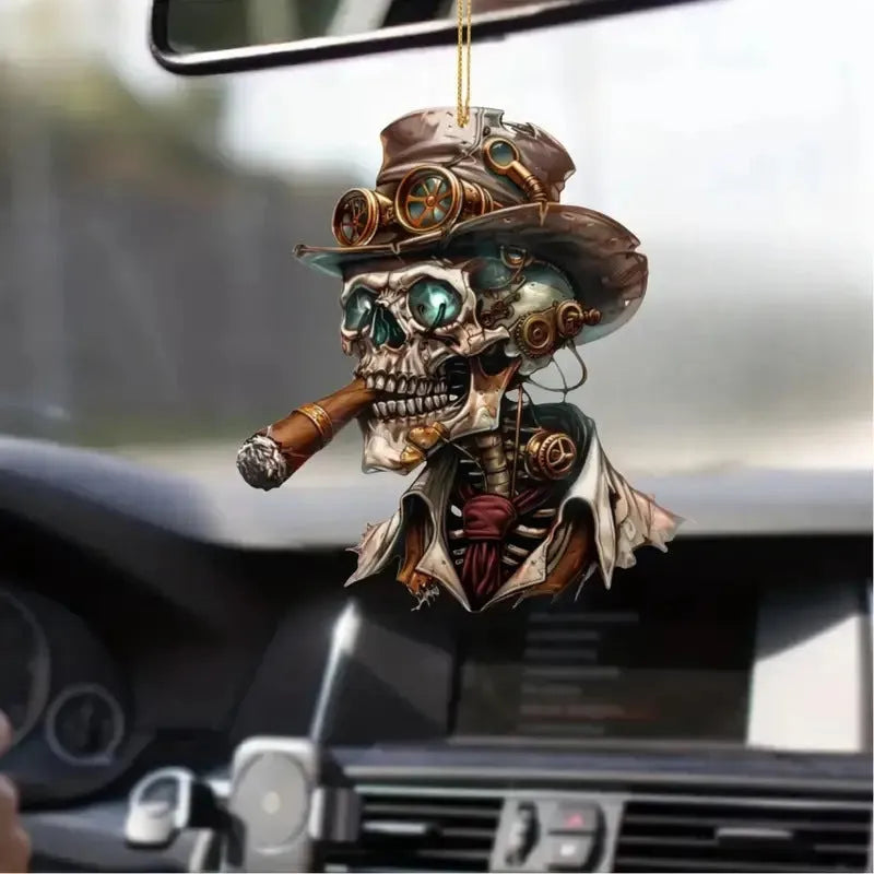 Flat acrylic cartoon Halloween decoration hanging from car rearview mirror