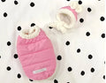 Cotton-padded pet coat in black with casual style for small dogs and cats