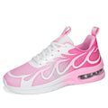 Women's casual sneakers in mesh fabric with a PU sole, shown in Pink, Plum Red, and Moonlight colour options.
