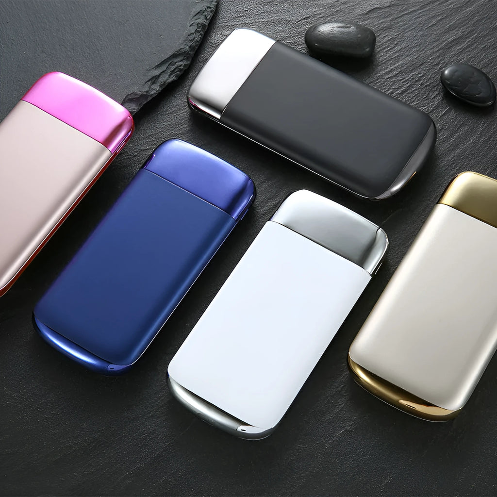 Y10 20000mAh portable power bank with LCD display showing battery percentage