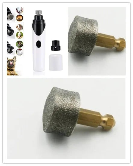 Pet nail grinder with USB charging and detachable grinding wheel for cats, dogs, and small pets