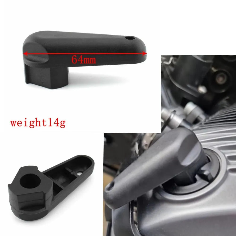 Black nylon adhesive quick release wrench for BMW R series motorcycle engine oil caps