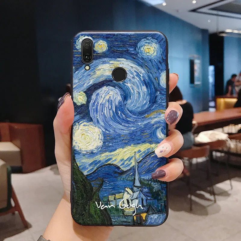 Soft TPU Xiaomi phone case in Harvest colour with Starry Sky design, all-inclusive shockproof cover