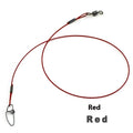 Steel wire double buckle fishing pin in green, black, red colours for predator fishing