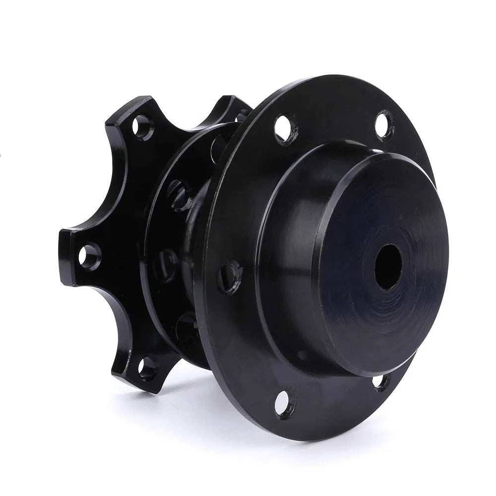 Universal car steering wheel quick release device shown in multiple colour options: black, red, blue, silver, and gold.