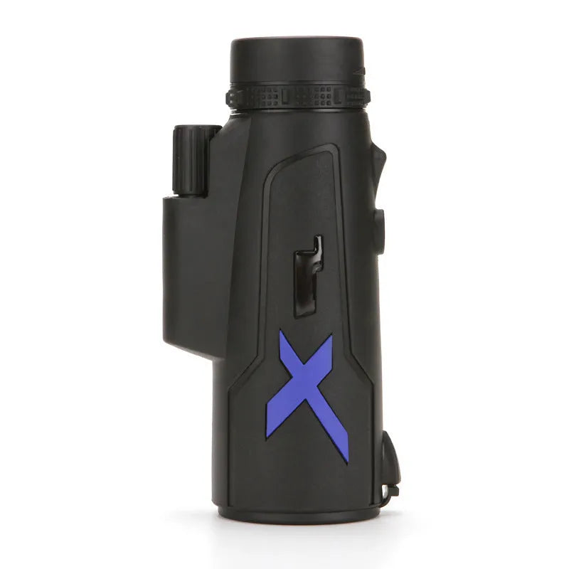 Black 20x50 monocular telescope with 22mm objective lens for outdoor observation