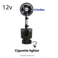 Car water cup holder fan in vehicle with 4-inch or 6-inch diameter and cigarette lighter or USB power cord