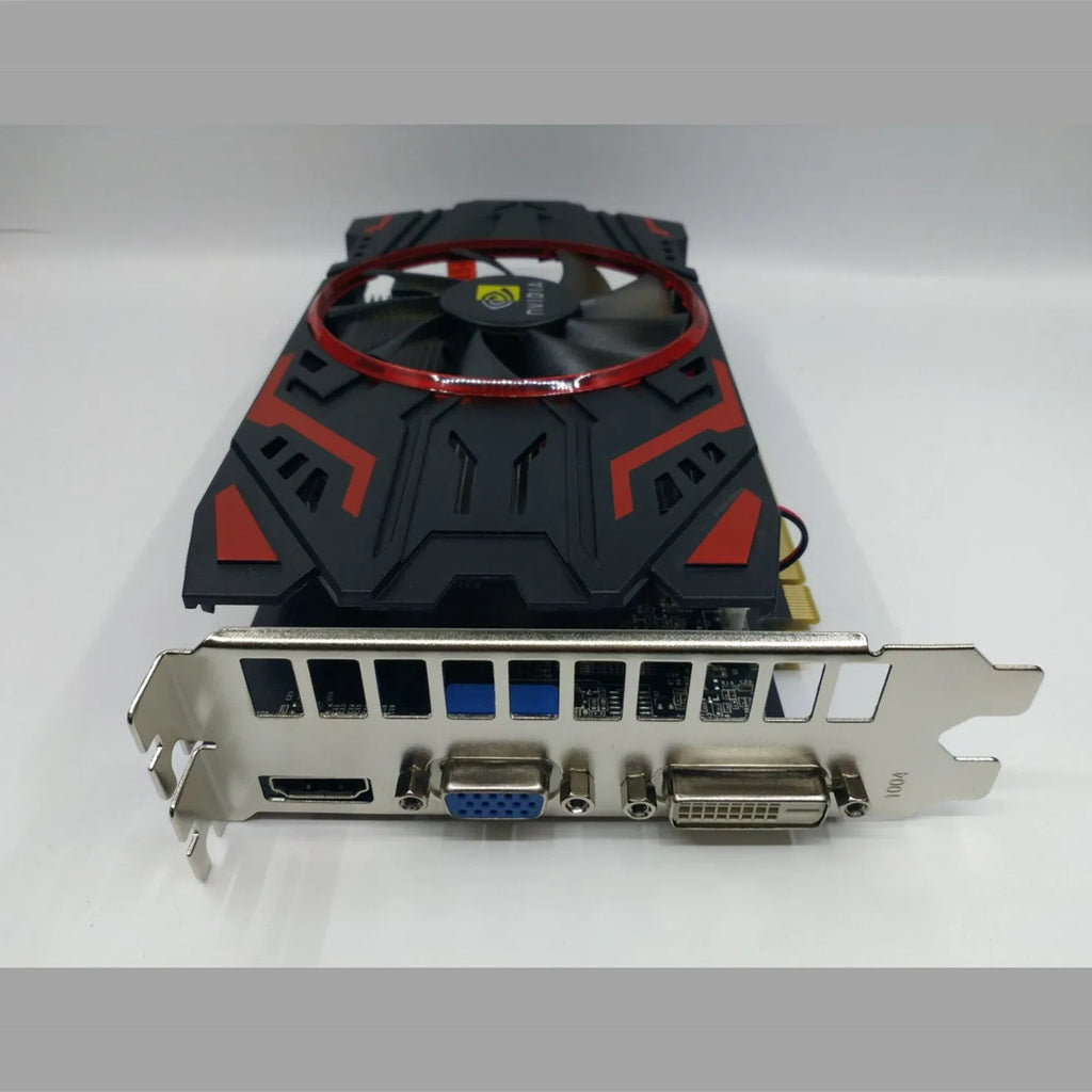 Black Nvidia GTX1050 2GB PCI-E standalone graphics card with HDMI DVI VGA ports for desktop gaming
