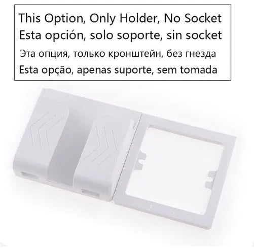 White smart home dual USB wall charger adapter with EU power socket and LED indicator on a panel