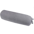 Cotton and linen yoga auxiliary pillows in four colours: blue, green, grey, purple, placed on a living room floor