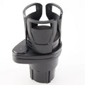 Multifunctional vehicle cup holder in Matt Black with 360° rotating axis mounted on car seat