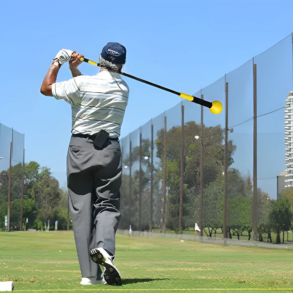 Golf swing trainer with imported silica gel, glass fiber and TPU, 115cm maximum length, blue green red yellow options