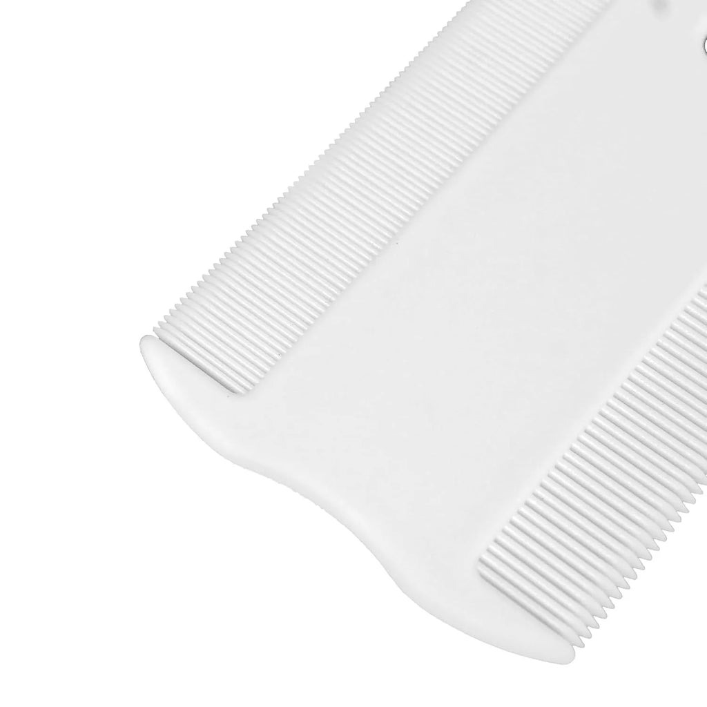 Double-sided plastic flea comb for pets with dense teeth and compact 0.85x5cm dimensions