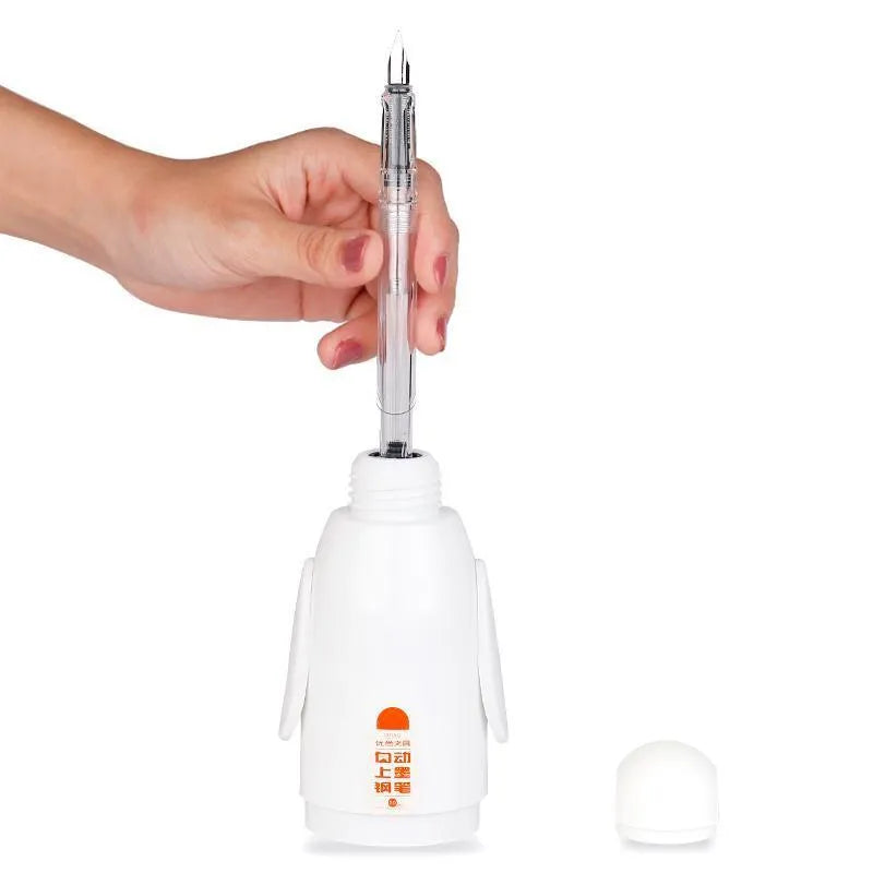 Youshang J58C automatic ink blotting pen with plastic casing, available in fine 0.5mm and 0.38mm tip options in gift box colours