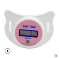 Baby pacifier digital thermometer in blue and pink colours for infant temperature monitoring