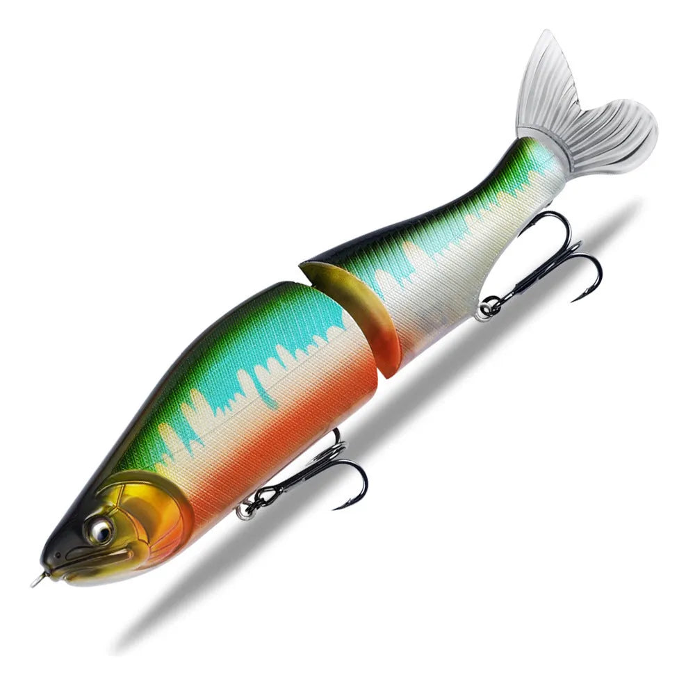 185mm plastic fishing lure for bass with swimming action and multiple colour options