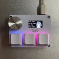 Magnetic axis numeric keyboard with programmable knob and colour screen in black, pink, silver, or white