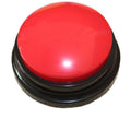 Voice recording pet training button in five colour options showing large record/playback button