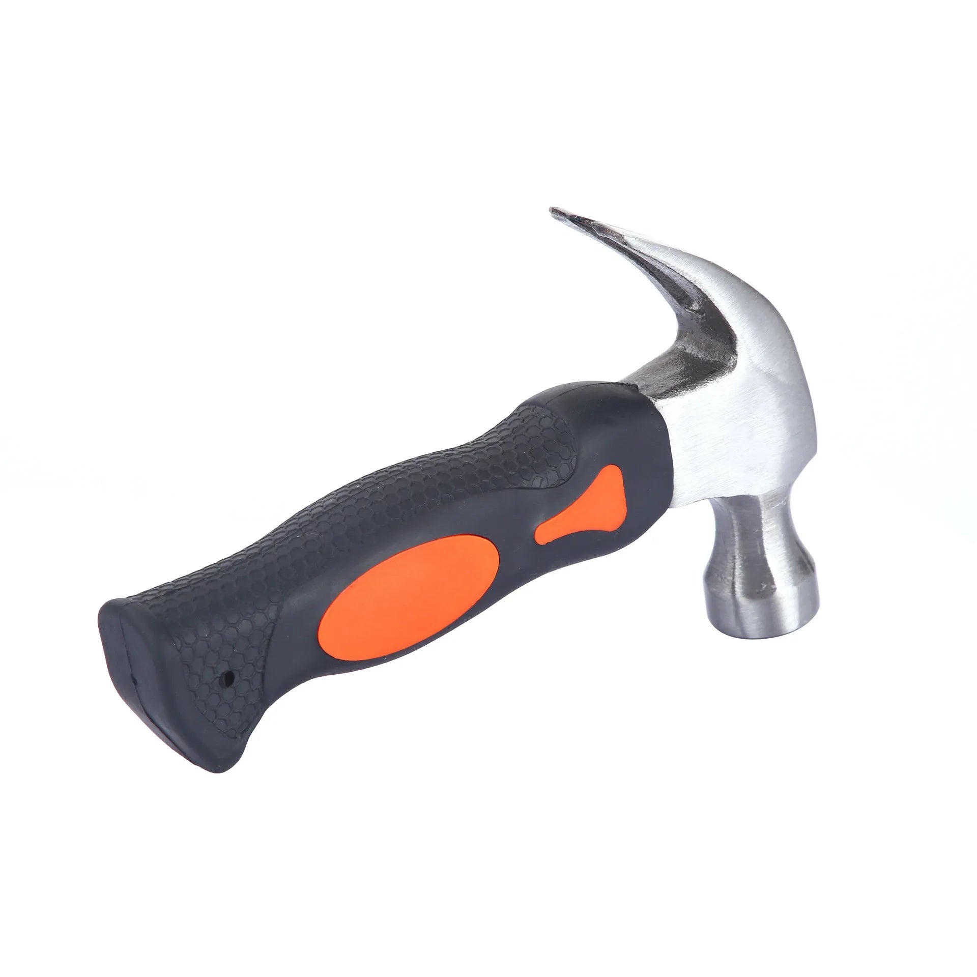 High carbon steel multi-purpose nail hammer with non-slip handle and pull-out staple feature