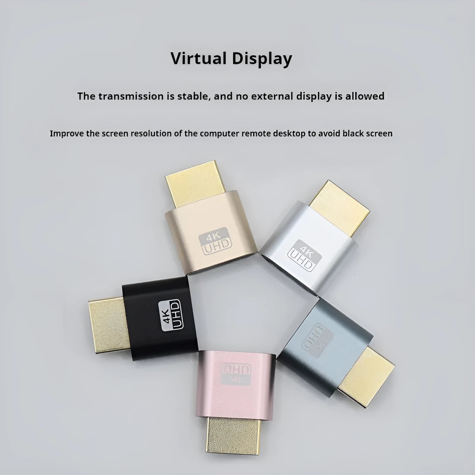HDMI graphics card dummy plug virtual display adapter with wireless 26.5mm design