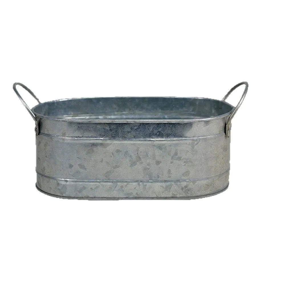 Iron desktop flowerpot for succulents and cacti with corrosion-resistant metal construction