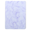 Tri-fold marbling imitation leather iPad case in dark grey with a built-in slot for an Apple Pencil.