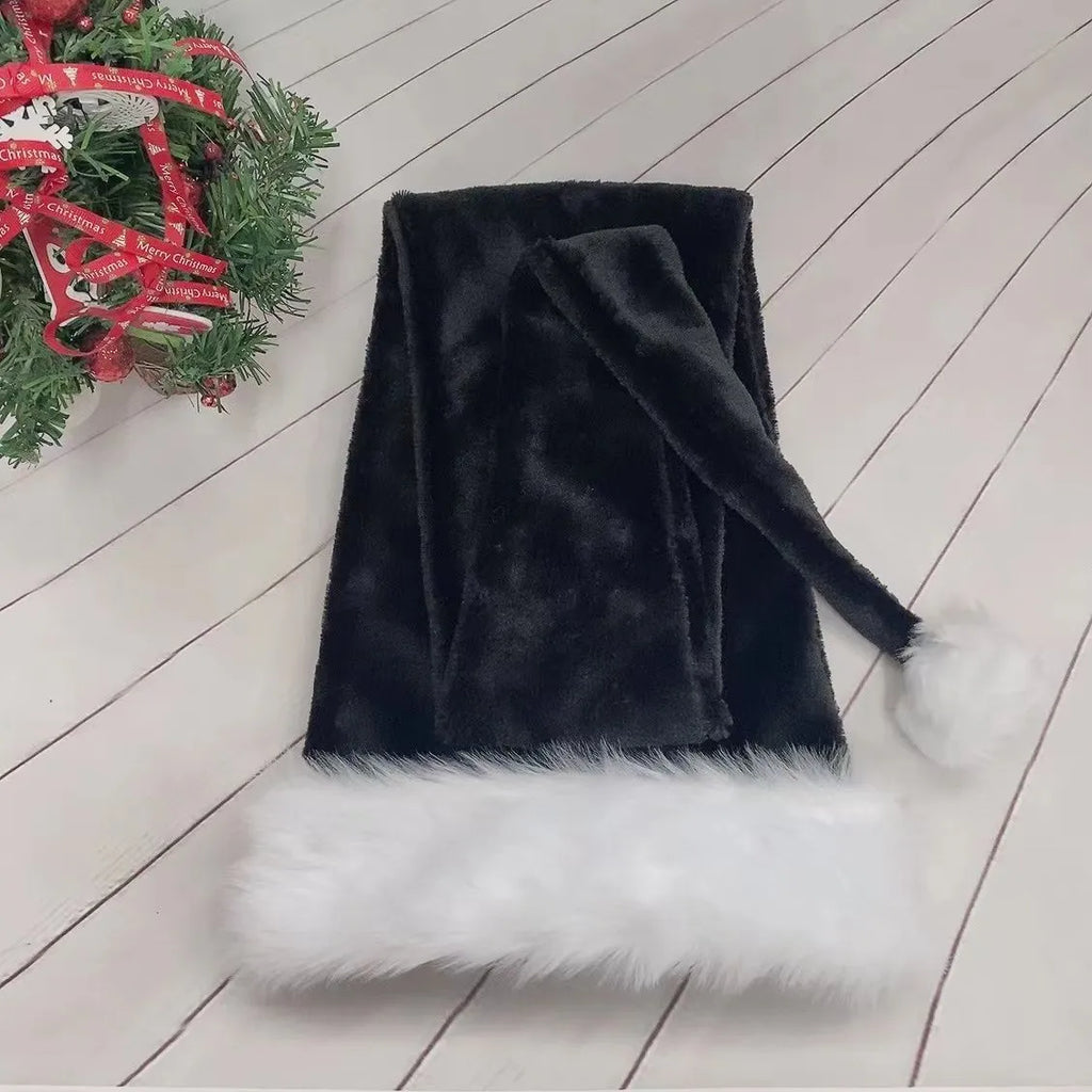 Extra long Christmas hat in red, 150cm length, polyester material, festive party headwear
