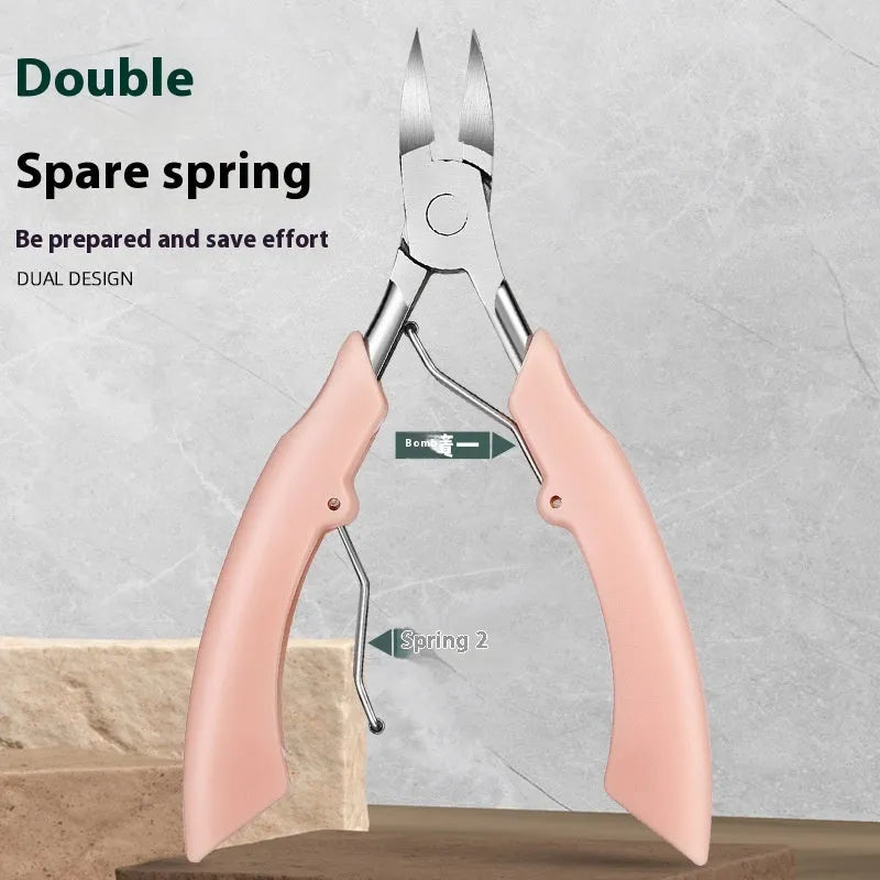 Bevel groove nail clippers in choice of five colours: black, red, blue, pink, white.
