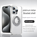 Creative magnetic silicone phone case with transparent back for Apple iPhone in starry sky black