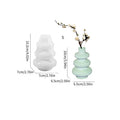 Silicone mould for making three-layer circular vase ornament cakes in modern irregular shape.