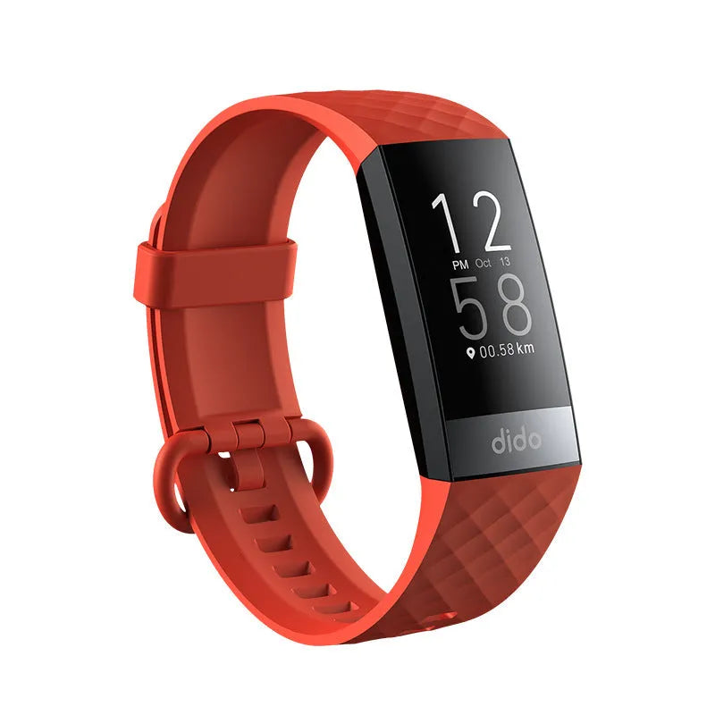 Y6 Black smart health monitoring bracelet with 1.1-inch display showing ECG and health metrics