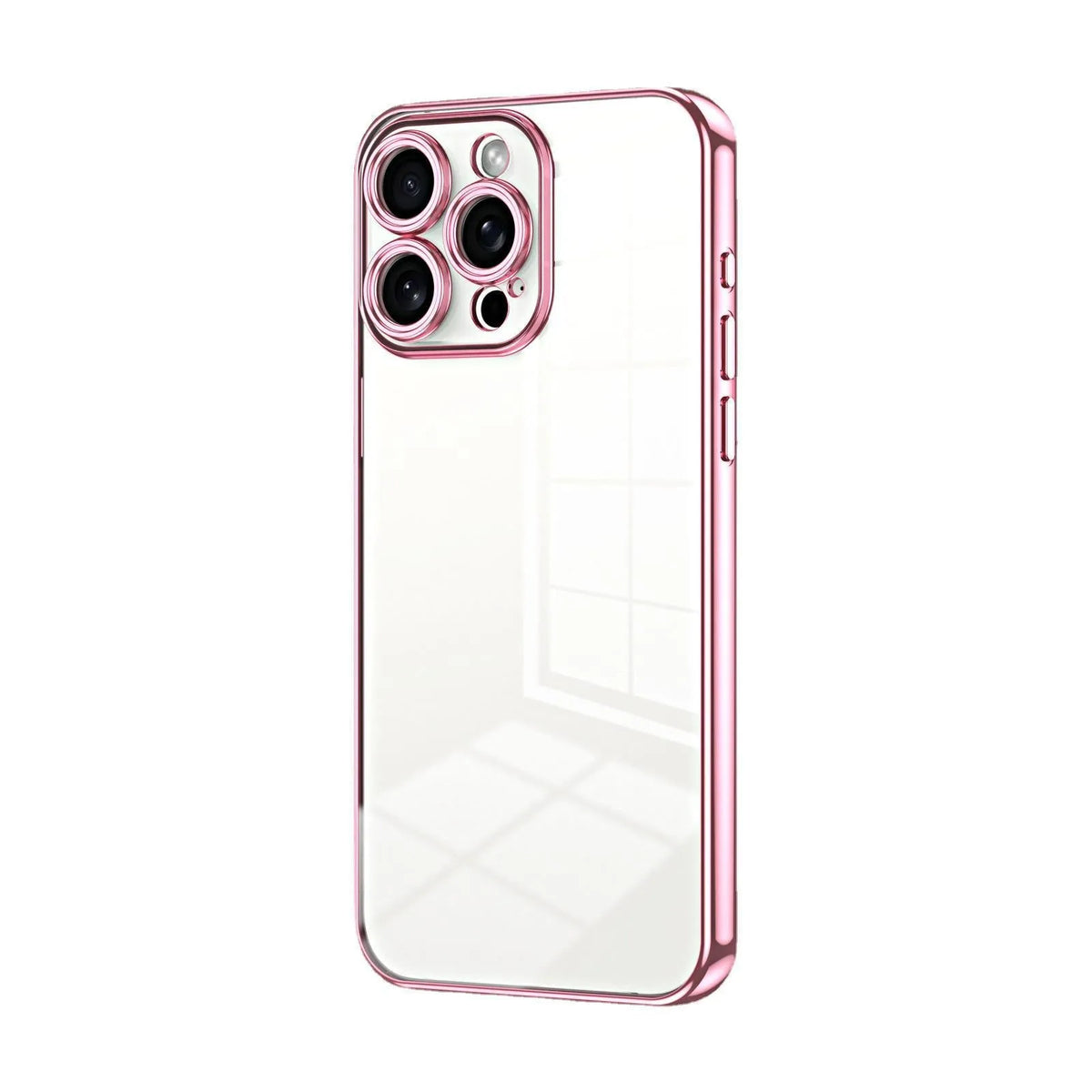 Electroplating iPhone case in gold or transparent TPU, back cover with drop-resistant fall protection