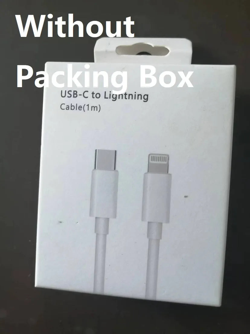 White 20W PD British standard mobile phone charger with Type-C fast charging cable